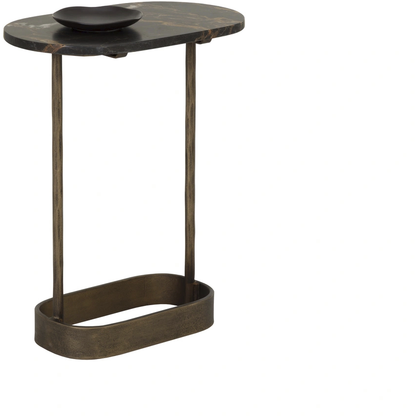 Eden 24.25 X 20 inch Bronze Marble End Table